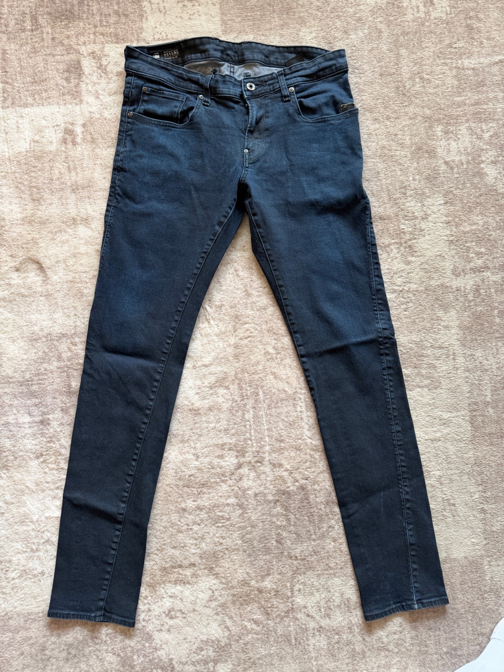Men’s G‑Star RAW “Revend Super Slim” Jeans — 35W x 34L (Raw Denim)